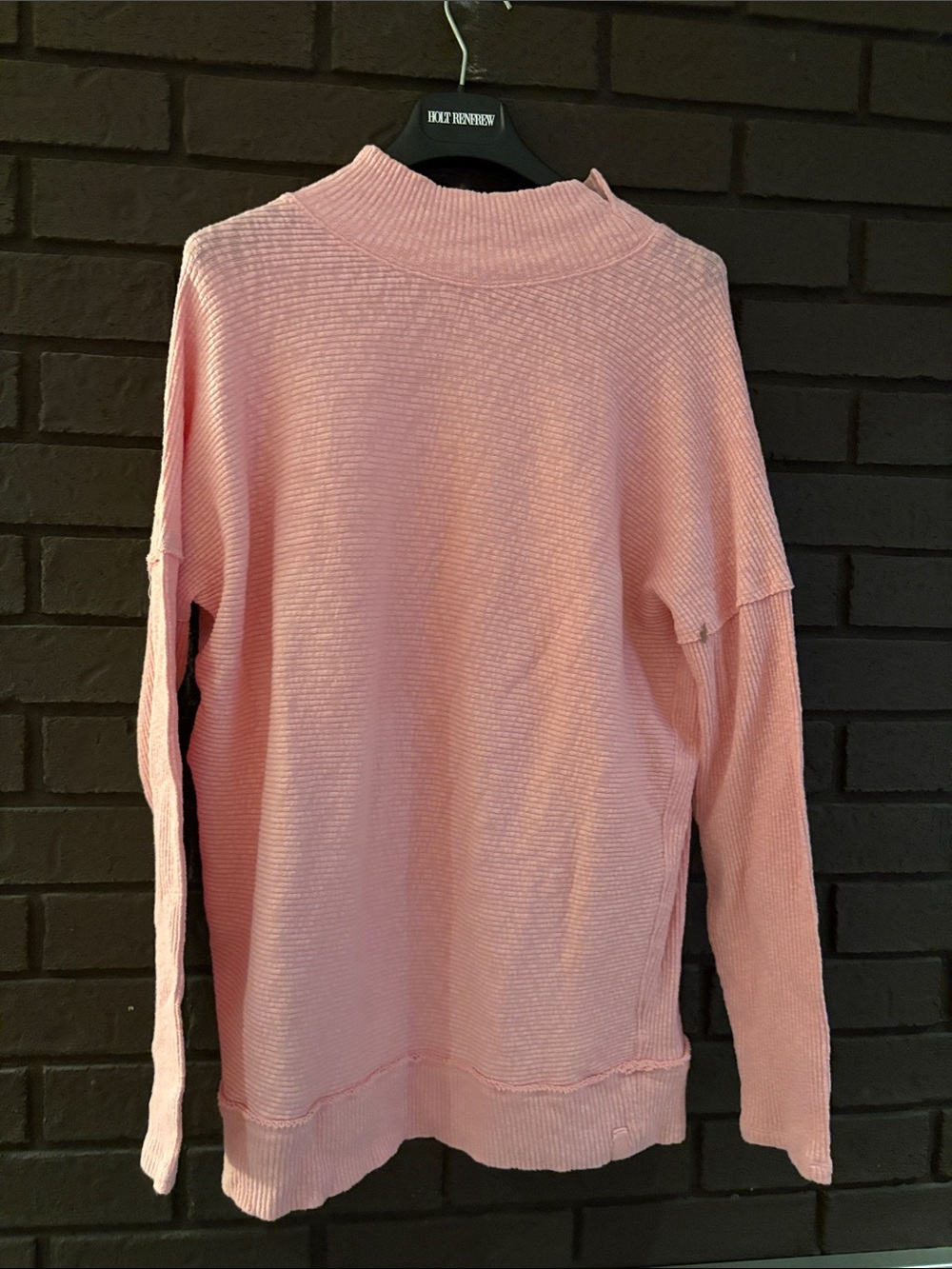 We The Free Pink Cowl Neck Sweater